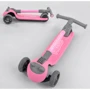 Самокат трехколесный Best Scooter складной алюминиевый руль, 3 колеса PU со светом Pink (102029): Максимальная допустимая нагрузка, кг 60