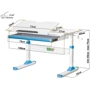 Комплект S ErgoKids TH-310 Blue парта + тумба (TH-310 + BD C3_ BLUE): Глубина столешницы, см 60
