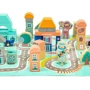 Дерев'яні кубики Ecotoys з килимком Різнобарвне місто 161 шт (PH05D012): Призначення іграшки Развитие воображения, Развитие памяти, Сенсорные навыки, Мелкая моторика, Математические навыки, Люб