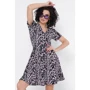 Платье FashionUp PL-1766A 48 черное повседневное до середины бедра