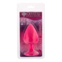 Анальная пробка CRYSTAL Pink Silicone Pink Topaz, L