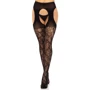 Колготки Leg Avenue Eyelet lace suspender hose Black One Size