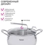 Кастрюля Fissman VITA 22x12.5 см, 4.5 л (5217): Тип источника тепла Электрические плиты, Индукционные плиты, Газовые плиты, Все виды плит