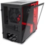 Корпус NZXT H210 Matte Black/Red (CA-H210B-BR): Материал передней панели пластик