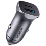 Зарядное устройство Ugreen Car Charger USB+USB-C CD130 20W Gray (30780)
