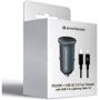Зарядний пристрій ArmorStandard Car Charger USB+USB-C with Lightning Cable Grey (ARM82460): Кількість USB-портів 2