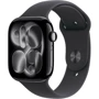 Apple Watch Series 11 GPS 42mm Jet Black Aluminium Case with Black Sport Band - M/L (MEQU4)