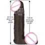Doc Johnson Vac-U-Lock™ 8 Realistic Chocolate - насадка-фаллоимитатор с мошонкой