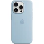 Чехол для iPhone Apple iPhone 15 Pro Silicone Case with MagSafe - Light Blue (MWNM3ZM/A): Материалы Силикон