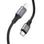 Кабель Hoco Cable USB-C to Lightning X92 Honest 2.4A 3m Black: Длина 3 м