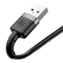 Кабель Baseus USB Cable to Lightning Cafule 2m Grey/Black (CALKLF-CG1) фото 3
