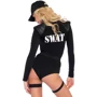 Костюм эротического спецназа Leg Avenue SWAT Team Babe Black ХL