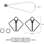 Зажимы для сосков с тяжелой подвеской LOCKINK Nipple Clamps with Heavy Pendant - Grey