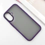 Чохол для iPhone Mobile Case TPU+PC Metal Buttons Dark Purple for iPhone 16: Матеріали поликарбонат и полиуретан