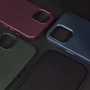 Чехол для iPhone WAVE Premium Leather Edition Case with MagSafe Black for iPhone 12 Pro Max: Цвет черный