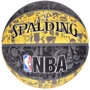 Мяч для игры Spalding NBA Graffiti Outdoor баскетбольный размер 7 серо-желтый (3001551011517)