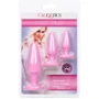 Набор анальных пробок California Exotic Novelties First Time Crystal Booty Anal Plug Set (розовый)