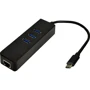 Адаптер Dynamode USB-C to 3xUSB 3.0 + RJ45 Black