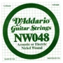 Струна для гітар Струна D`ADDARIO NW048 XL Nickel Wound 048: Тип Струна