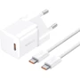 Зарядний пристрій Baseus USB-C Wall Charger GaN5 mini 1C 20W з USB-C Cable White (P10110900213-01)