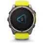 Смарт-часы Garmin Fenix 8 Solar 51mm Sapphire Titanium with Amp Yellow/Graphite Silicone Band (010-02907-21): Особенности Функция звонка, Динамик (громкая связь), Встроенный микрофон, Бесконтактная оплата, Большой экран, Влагозащищенные, С сапфировым стеклом, Металлический корпус, Фонарик, Компас, Барометр, Термометр, Та