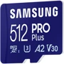 Карта пам'яті Samsung 512 GB microSDXC UHS-I U3 V30 A2 PRO Plus 2023 (MB-MD512SA)