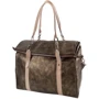 Жіноча дорожня сумка Laskara коричнева (LK10240-gold-green)
