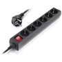 Сетевой фильтр REAL-EL RS-6 Protect M 3m, black (EL122300034): Тип розеток Евророзетки