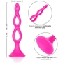 Тройная полая анальная пробка CalExotic Booty Call Silicone Triple Probe, розовый