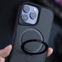 Чохол для iPhone Mobile Case TPU+PC Metal Buttons with MagSafe Carbon Black for iPhone 14 Pro: Колір черный