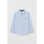 Рубашка H&M 2011-8130601 110 см голубая