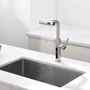 Смеситель для кухни Lefton Waterfall & Pull-Out Kitchen Faucet with Temperature Display-KF2209 Brushed Nickel фото 11