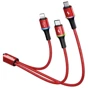 Кабель Baseus USB Cable to Lightning/microUSB/USB-C Halo Data 1.2m Red (CAMLT-HA09) фото 3