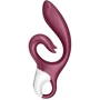 Вибратор-кролик Satisfyer Love Me Red, гибкий, отросток с тройным кончиком
