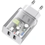 Зарядное устройство Baseus USB Wall Charger Speed Mini 2xUSB 2.1A 10.5W White (CCFS-R02): Тип сетевое