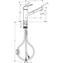 Змішувач HANSGROHE FOCUS M43 150 з витяжним виливом сталь (71842800): Призначення Для кухні