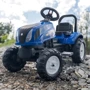 Детский трактор на педалях с прицепом Falk NEW HOLLAND синий (3080AB): Материал колес пластик