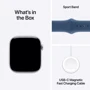 Apple Watch Series 10 46mm GPS Silver Aluminum Case with Denim Sport Band - M/L (MWWM3QH/A) UA фото 9