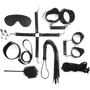 Набор Art of Sex - BDSM Set Leather, 10 предметов, натуральная кожа, черный