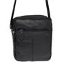 Мужская сумка через плечо Borsa Leather черная (K11025-black)