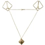 Зажимы для сосков с тяжелой подвеской LOCKINK Nipple Clamps with Heavy Pendant - Golden