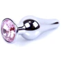 Анальная пробка с кристаллом BOSS of TOYS Boss Series - Jewellery Silver BUTT PLUG Rose, BS6400072