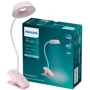 Лампа настольная Philips LED Reading Desk lamp Donutclip 3W, 4000K, 1200mAh (Lithium battery), розовый: Тип Настольные лампы