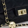Жіноча сумка через плече Keizer чорна (K11338b-black): Фактура Стеганая, Гладкая, Матовая