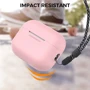 Чехол для наушников AhaStyle Silicone Case with strap Pink (X003E43NGX) for Apple AirPods Pro 2 фото 4