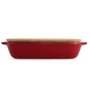 Форма для запікання з кришкою KitchenAid, 7.5х19.5х32.8 см, червоний (CC006106-001): Матеріал Керамика