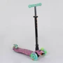 Самокат триколісний MAXI "Best Scooter" пластмасовий, трубка керма алюмінієва Pink / Turquoise / Black (83267)