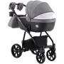 Коляска 2 в 1 Adamex Hybryd Plus BR240 графит - черная кожа (выдавленная точка) (623684): Ширина шасси 61.5 см