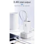 Зарядний пристрій Baseus USB Wall Charger 3xUSB 3.4A Mirror Lake Intelligent Digital Display Black (CCALL-BH01) фото 7