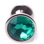 Анальная пробка с кристаллом BOSS of TOYS Boss Series - Jewellery Red Gold PLUG Green S, BS6400115
